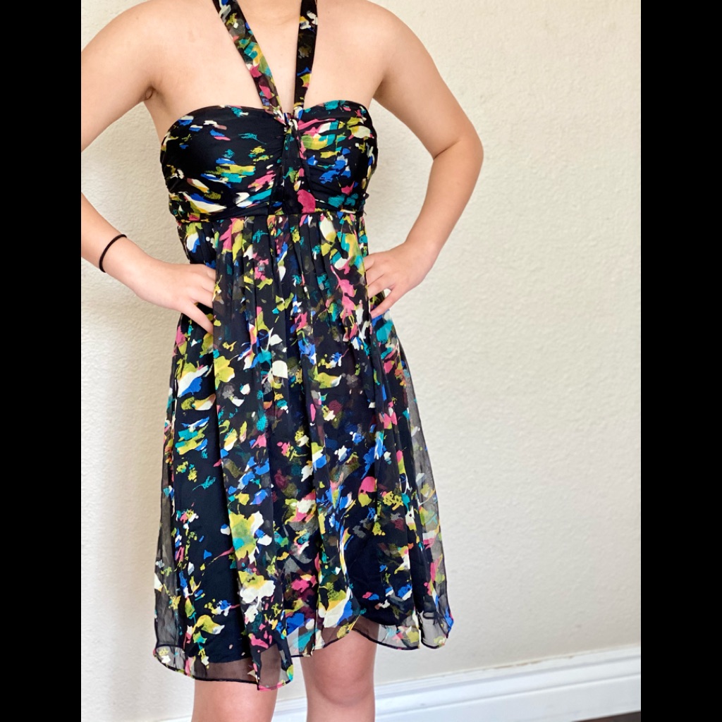 The Limited Floral Mini Sleeveless Dress